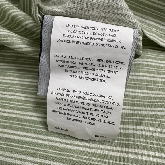 Laura Ashley Set Of 2 Striped 100% Cotton Pillow Shams - Picture 9 of 10